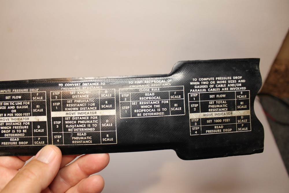 Cable Pressurization Computer Slide Rule Form E4829 USA W/ Sheath Case