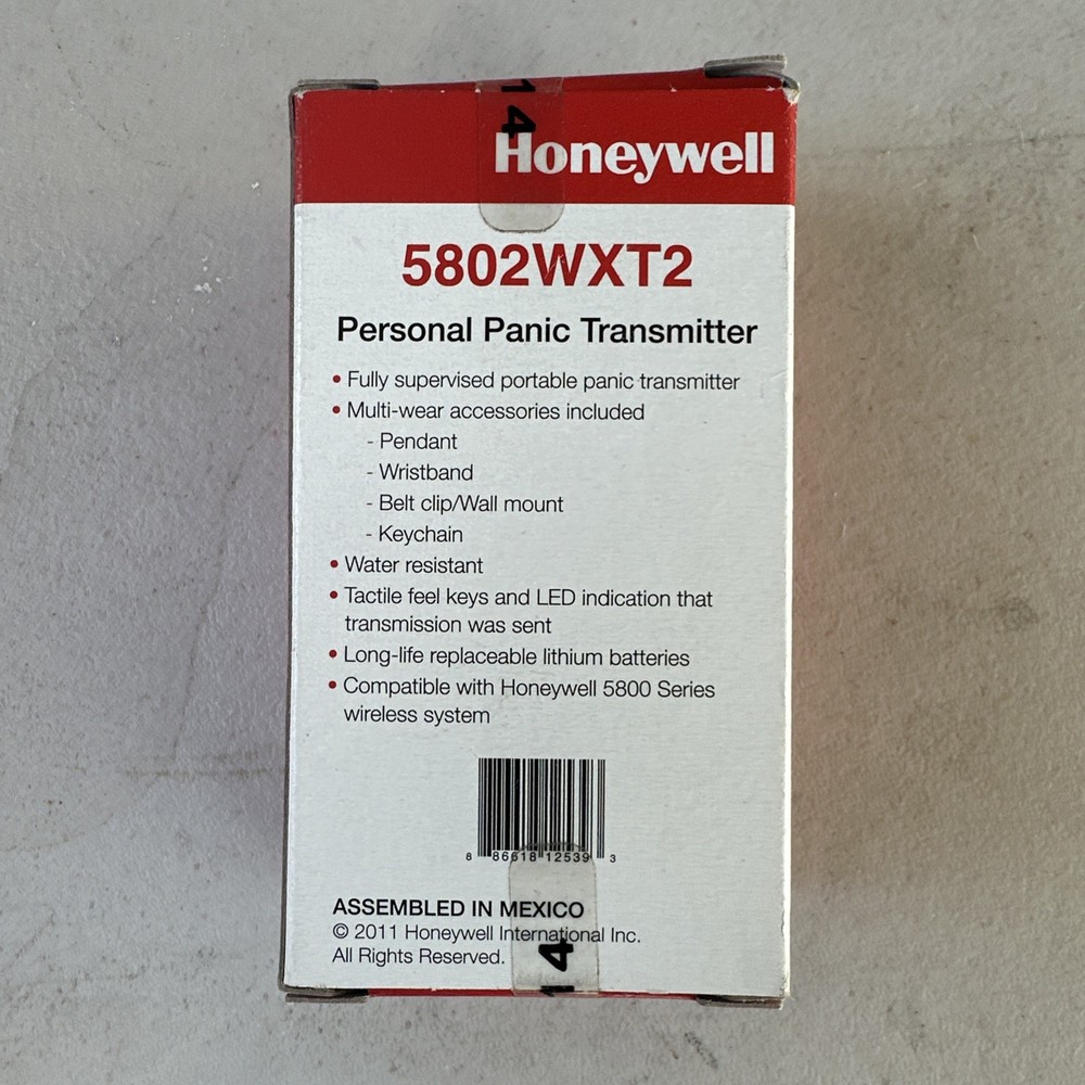 Honeywell 5802WXT2 Personal Panic Transmitter