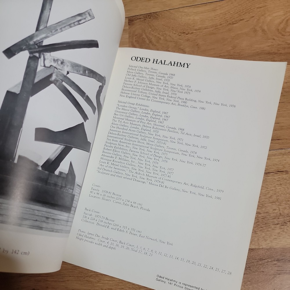 Oded Halahmy Art Gallery Exhibit Program Catalog 1981 sculpture modern
