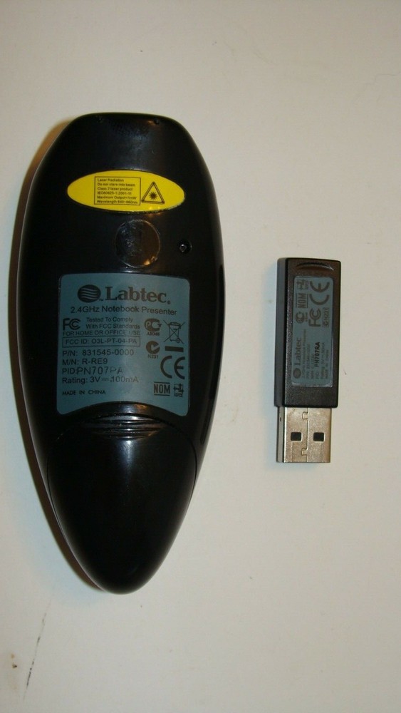 Labtec PANASONIC R-RE9 831545 2,4GHz Notebook Presenter Pointer USB Receiver