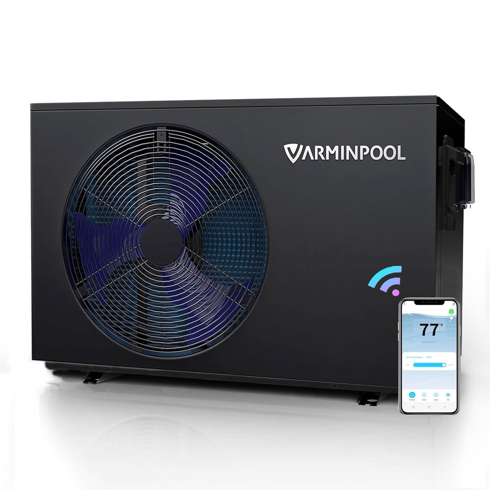 Electric 30000 BTU Pool Heat Pump Wifi for Above and In Ground Pools Efficient