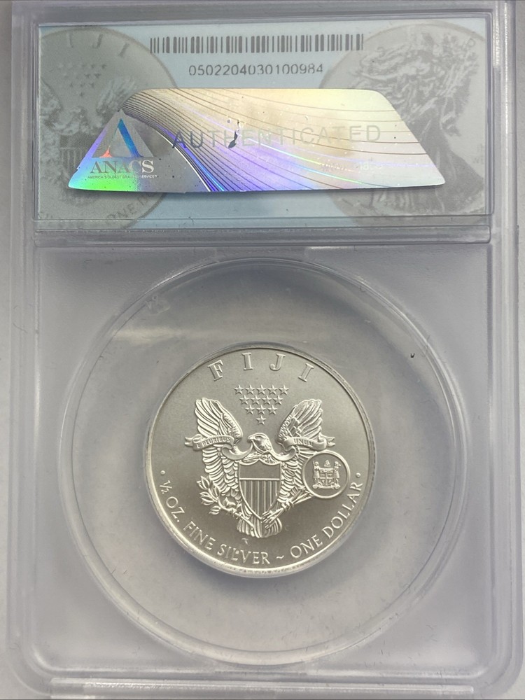 2023 Fiji 1/2 oz Type 1 Silver Eagle ANACS MS70