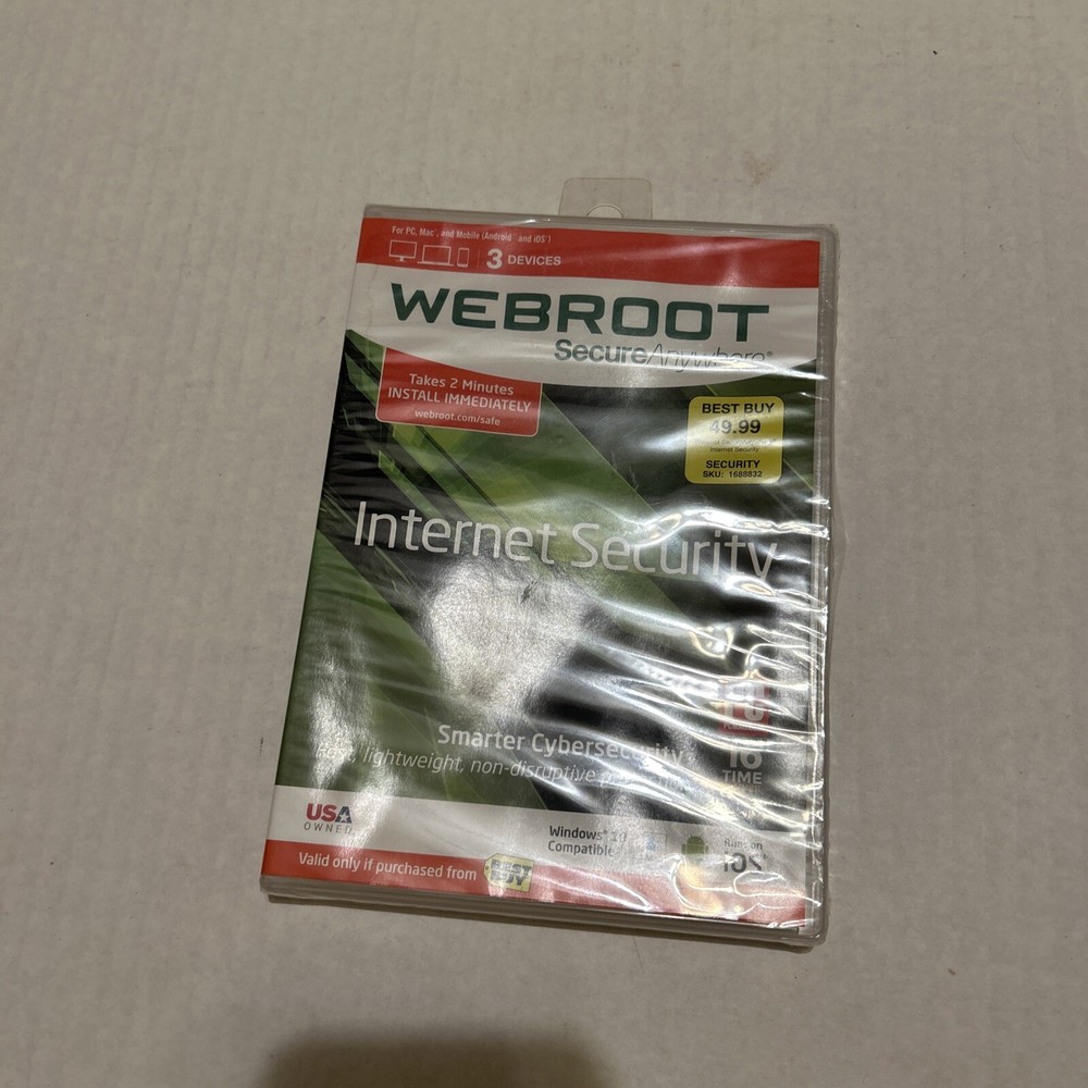Webroot SecureAnywhere Internet Security - 3 Devices
