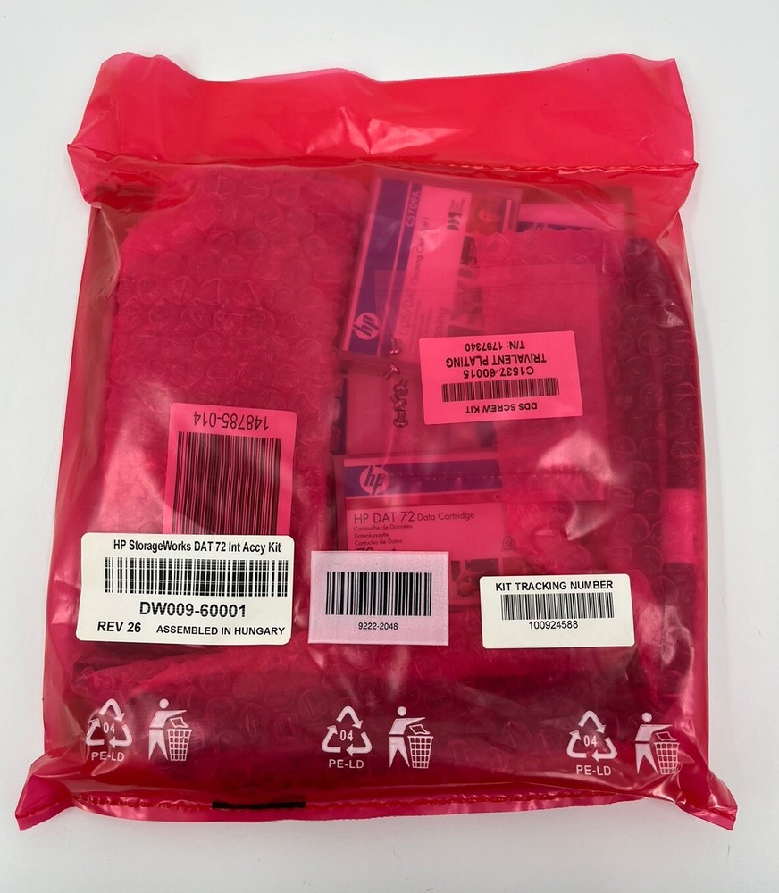 HP DAT 72 SCSI Accessory Kit DW009-60001 New in Sealed Package