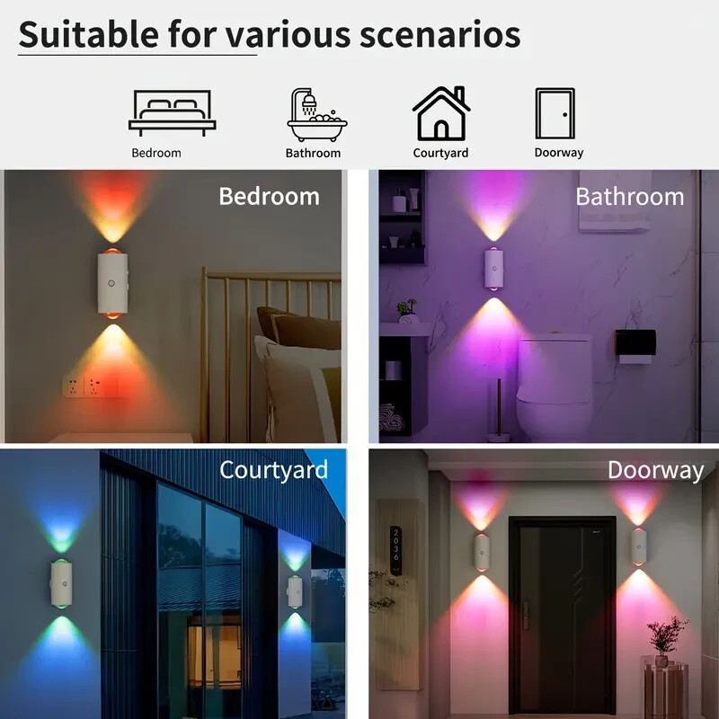 Modern Night Light Plugin Wall Sconce, Dusk To Dawn Sensor, USB Charging