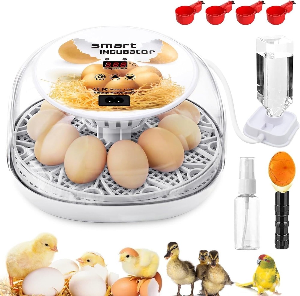 Automatic Egg Incubator with Turning Control for Hatching Chicken, Duck, Goose,