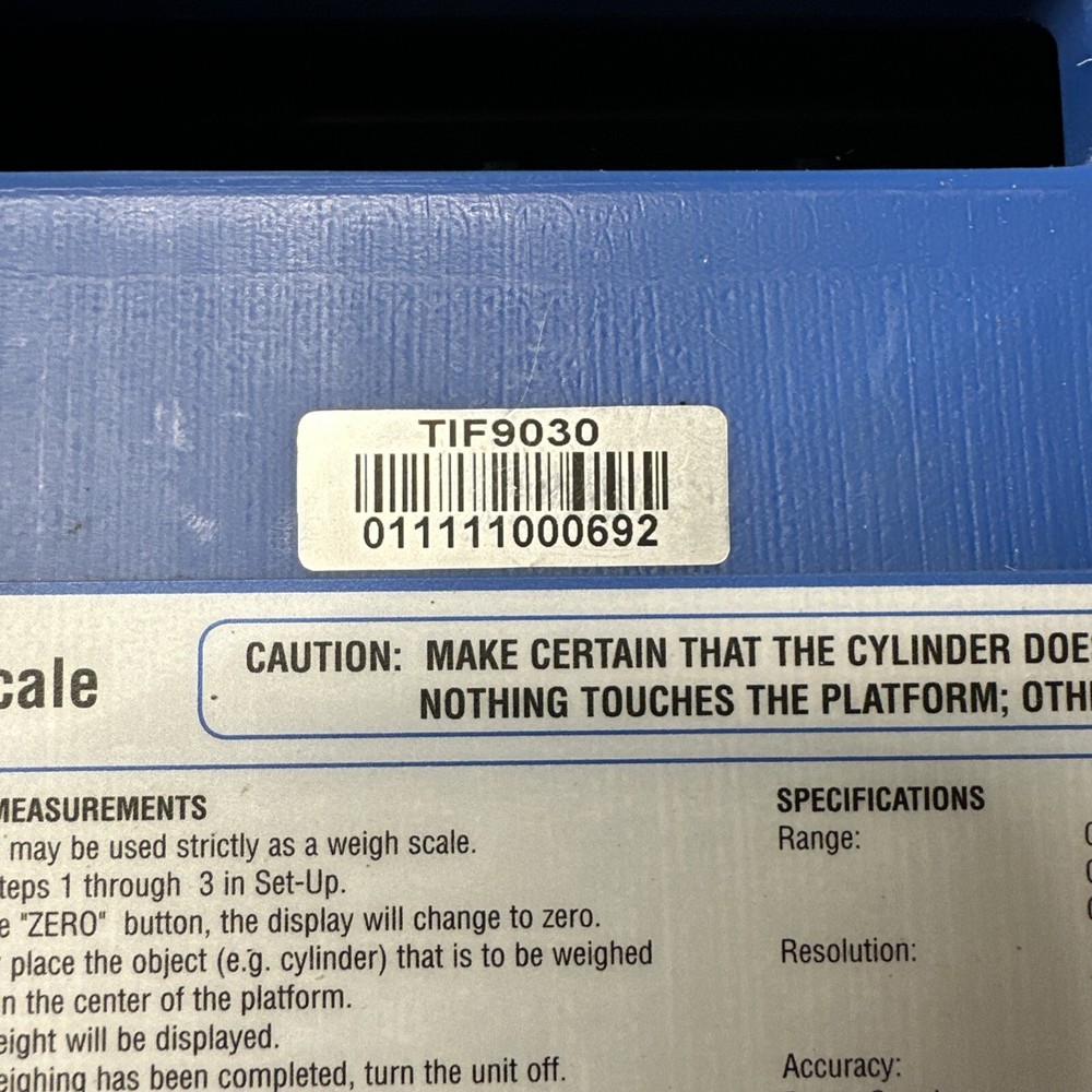 TIF9030 Compact Refrigerant Scale Tested Working