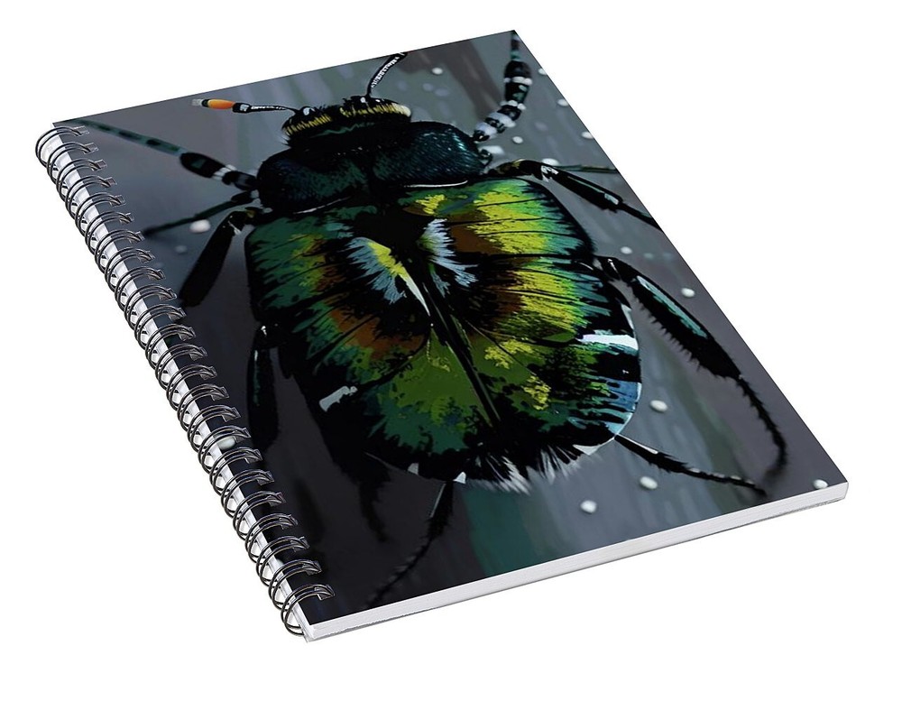 Beetle Focus Spiral Notebook Blank Notebook Lined Journal 8 X 6 Notebook