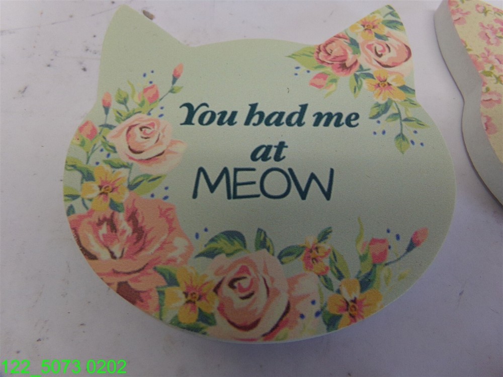 4 pc Cat Love Ceramic Coaster Set RMCSCC