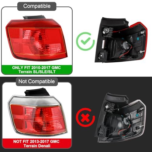 Tail lights Assembly Compatible with 2010-2017 GMC Left Side 10-17 Outer