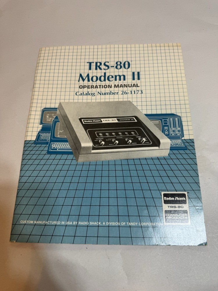 trs-80 modem ii operation manual