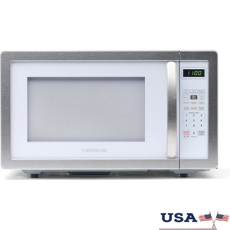 Compact Microwave Countertop Multi-Stage Cooking Child Lock LED Display US