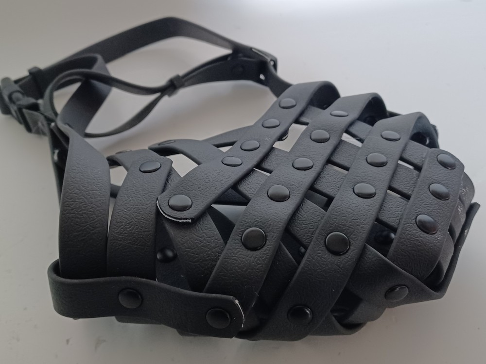 Pitbull Muzzle Basket Muzzle for M [Snout Cir: 9.75-11] Black