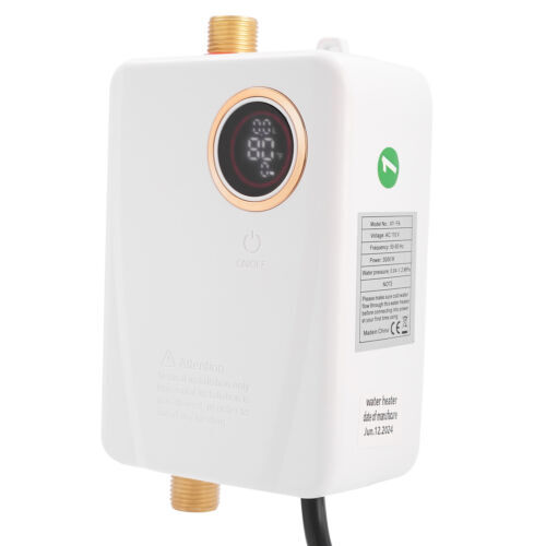 Electric Tankless Water Heater Instant Hot Shower Kitchen Heater 110V 3000W