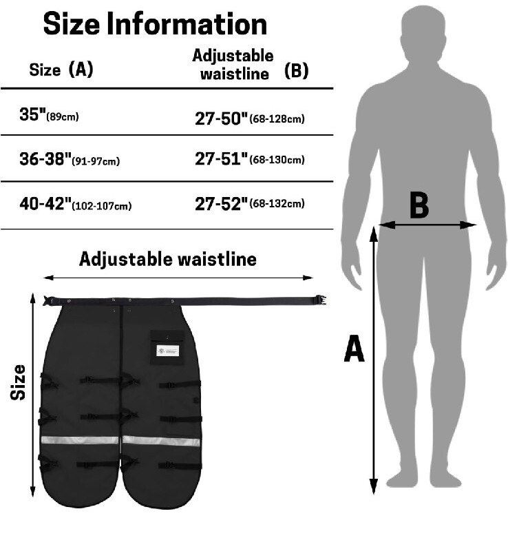 YARDMARIS Chainsaw Chaps Technical 8 Layers Class B for Chainsaw Users