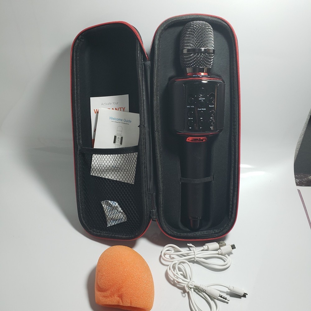 GOODAAA Y11S Wireless Karaoke Microphone with Leather Handle
