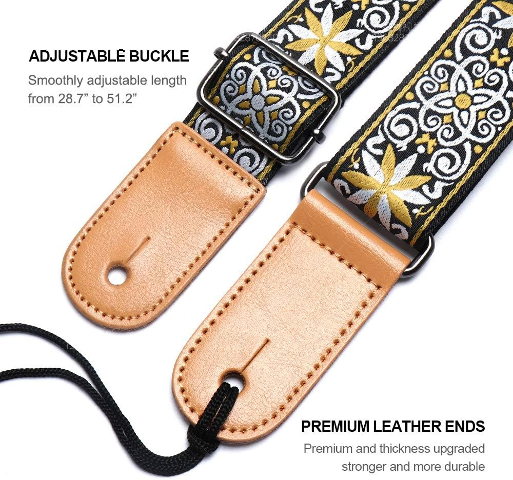 Ukulele Strap Adjustable Hawaiian Jacquard Woven Ukulele Shoulder Strap