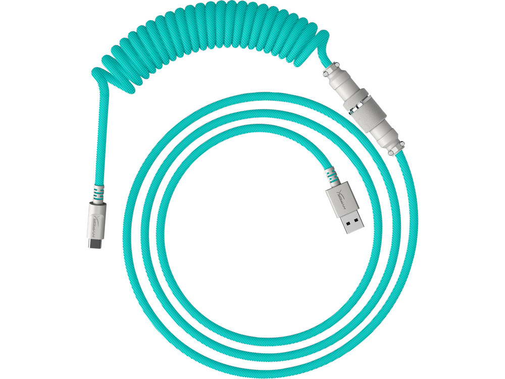 HyperX USB-C Coiled Cable Light Green-White