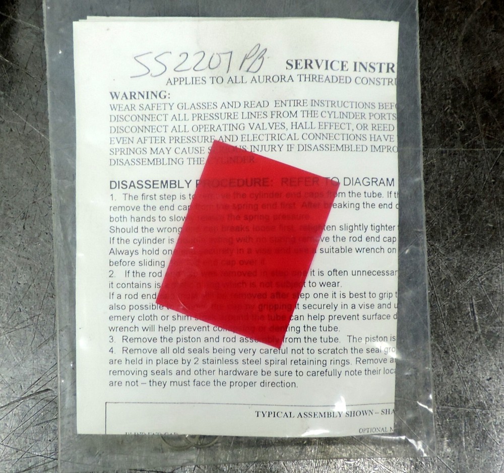 Aurora SS2207PB Air Cylinder Seal Kit
