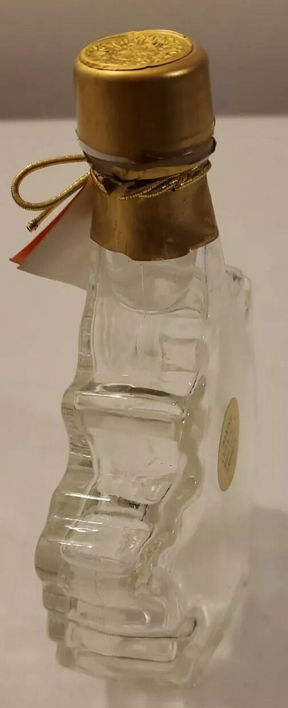 Empty Maple Leaf Glass Bottle Maple Syrup 6.75" Tall Vintage Retro Clear