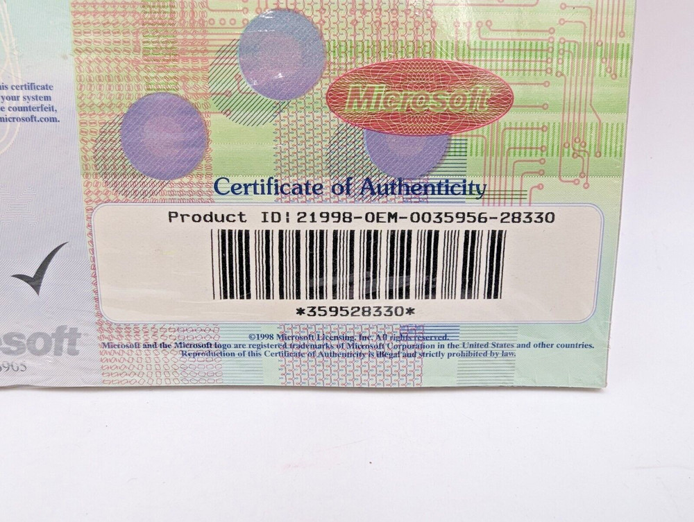 Microsoft Windows NT Workstation CD, Booklet & COA New Sealed Compaq OEM