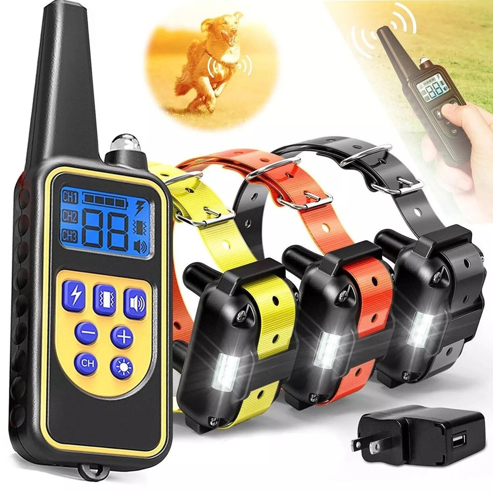3000FT Remote Dog Training Collar – Rechargeable Shock, Vibration & Beep Trainer