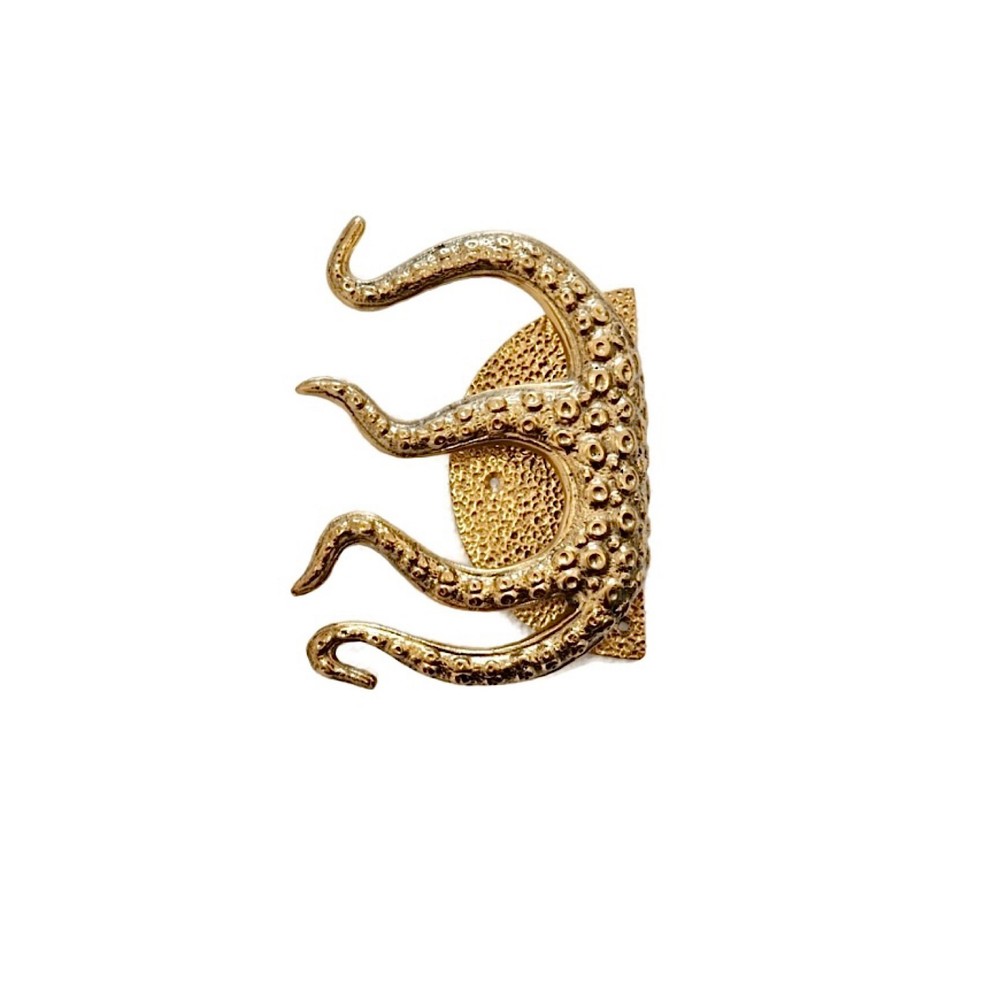 1 complete set version Small 11" wide Octopus HEAVY brass Stunning Solid heavy