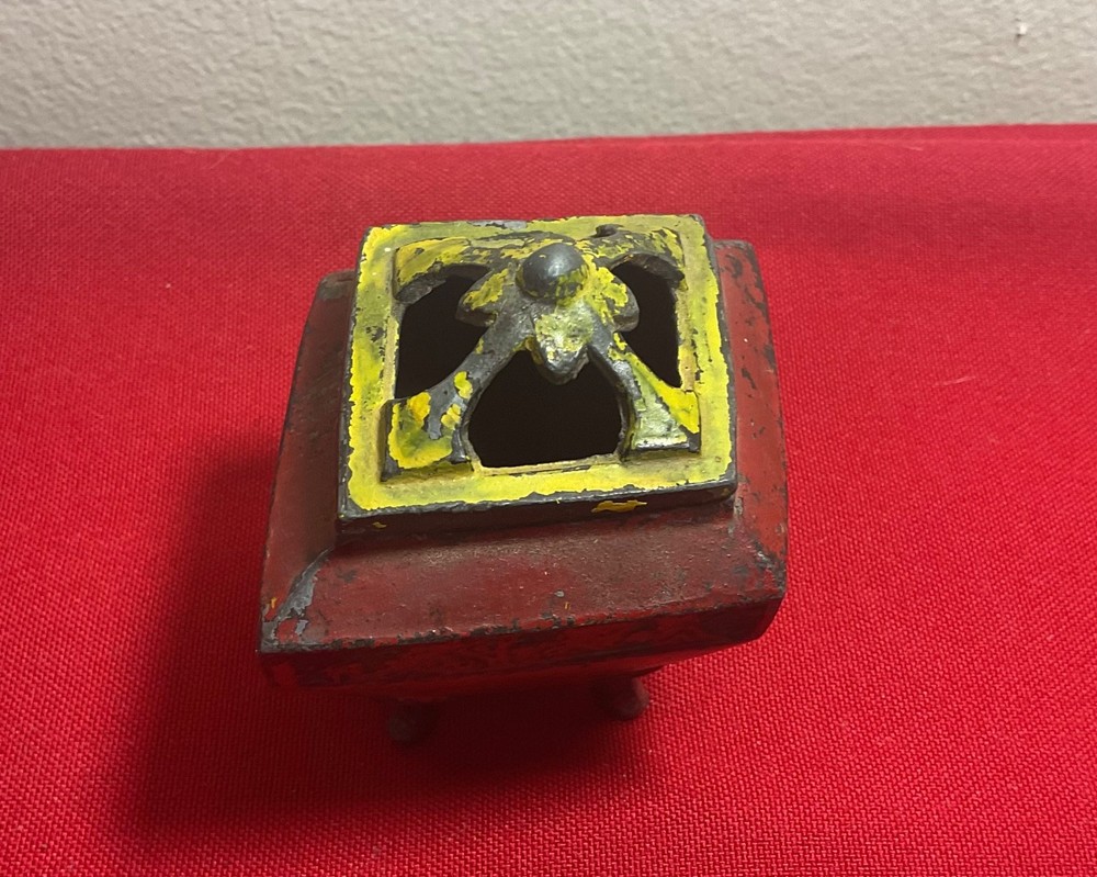 Antique Diamond Shaped Incense Burner 3-1/2"
