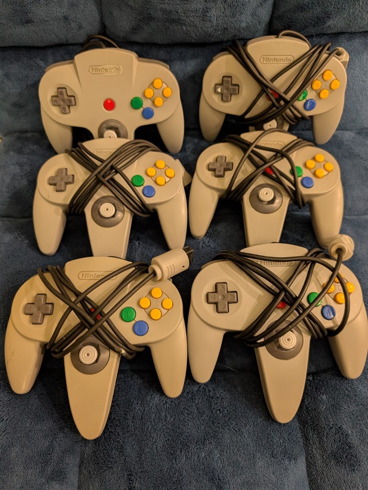 OEM Nintendo 64 Gray Controller - Original - Tested - As-is