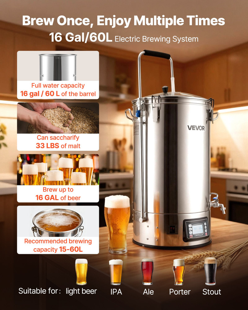 Beer Brewing Equipment, Removable mesh strainer