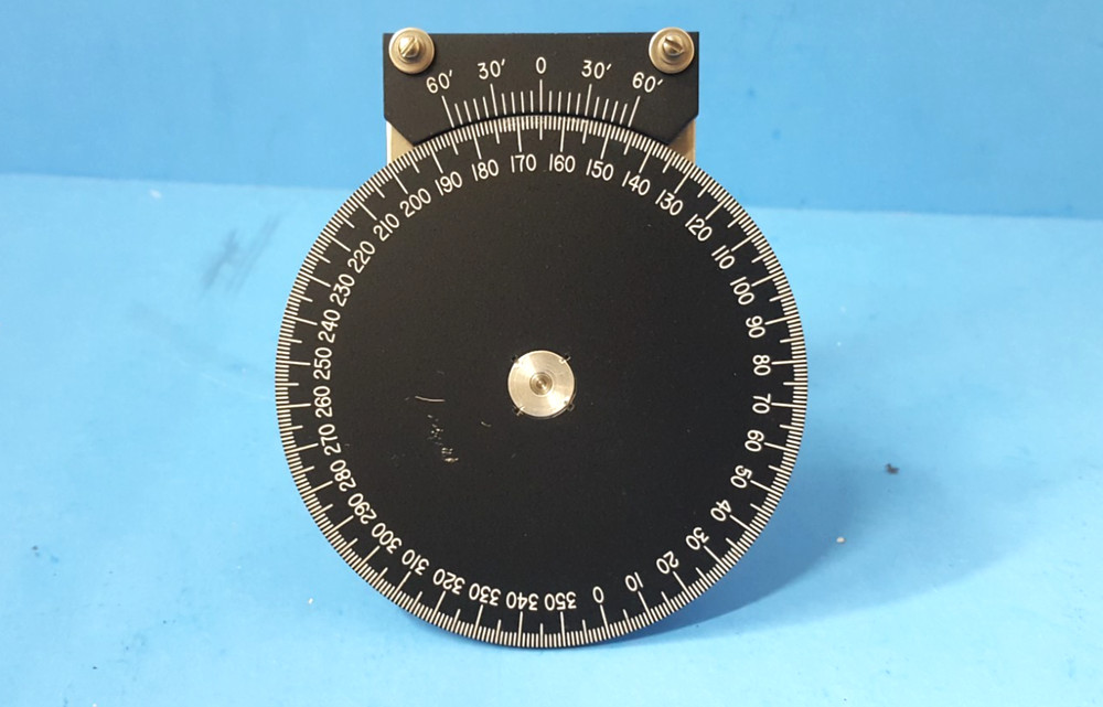Engraved Flat Disk & Dial, Range 0-360, Outside Diameter: 3", ACKERMAN ENGRAVERS