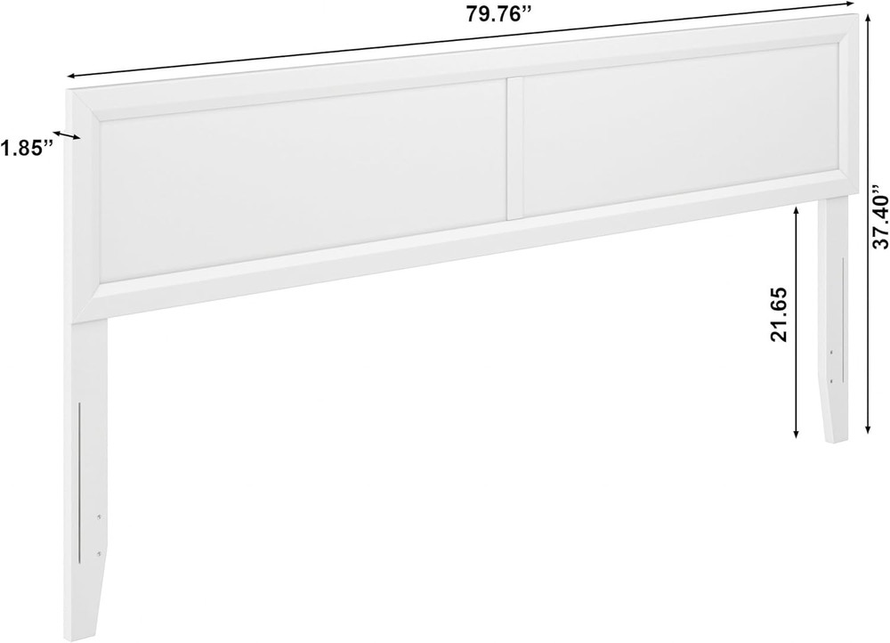 Sophia Modern Adjustable King Solid Wood Headboard in Elegant White