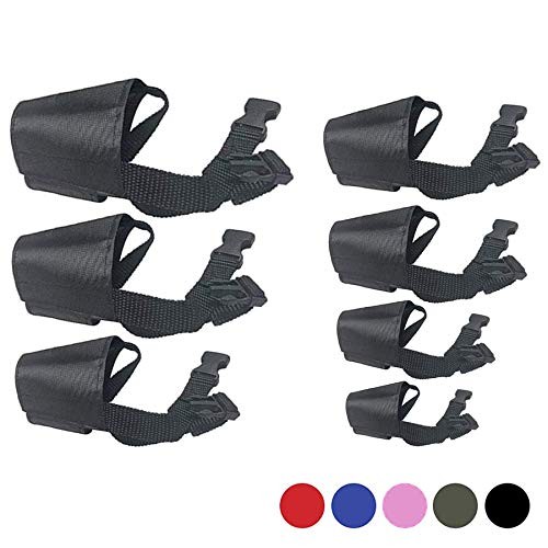 Nylon Dog Muzzle - Adjustable Quick Fit pet Muzzle Prevent from Biting Black