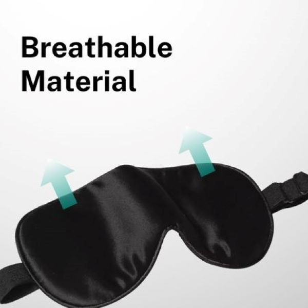 Premium Silk Sleep Mask - 360° Light Blocking, Soft & Breathable Adjustable