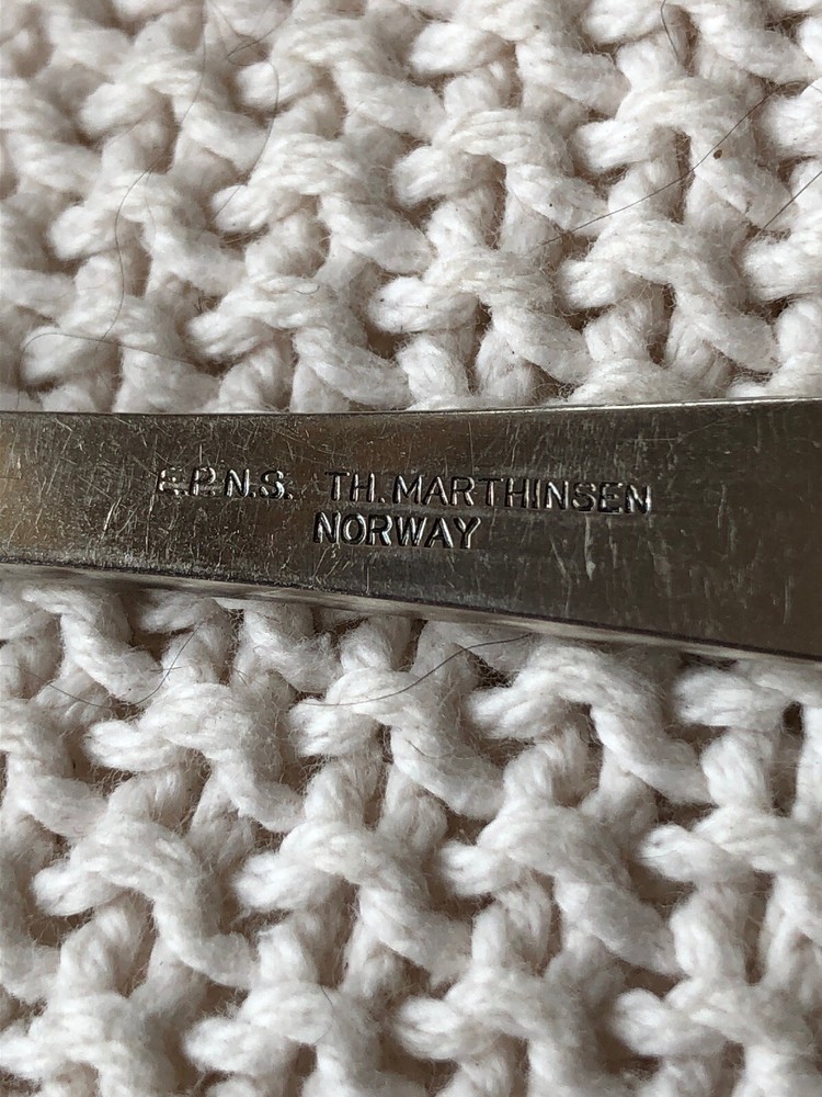 Vintage Th Marthinsen Norway Soup Spoon EPNS