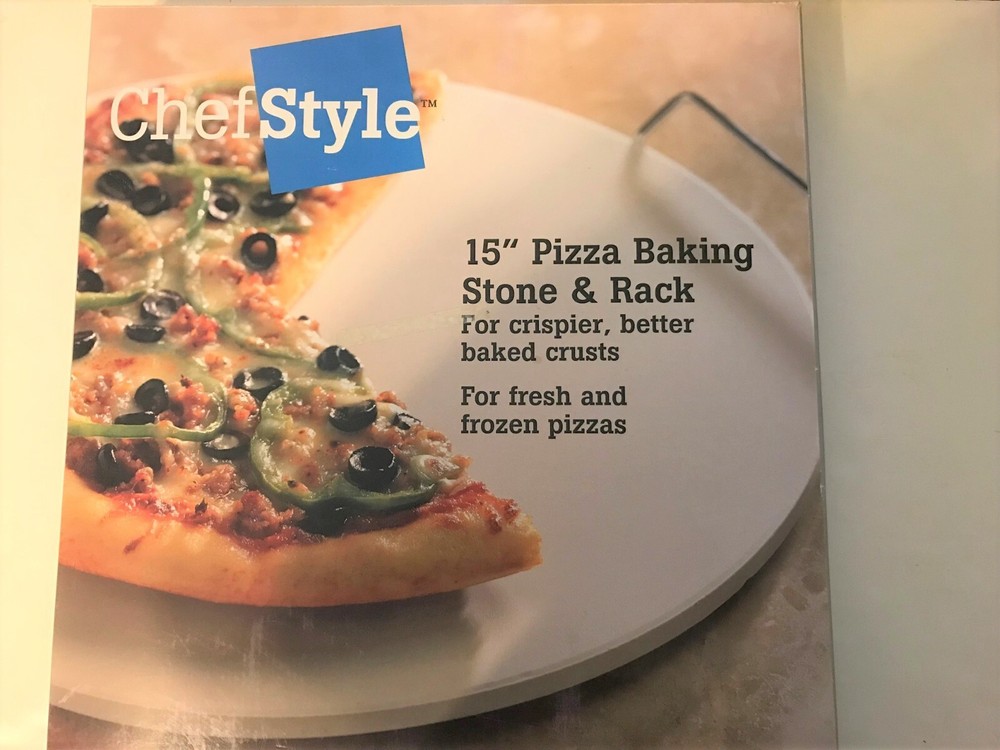 Chef Style Pizza baking stone & rack, 15"