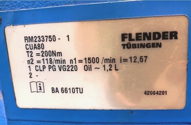 FLENDER GEAR BOX RM233750-1