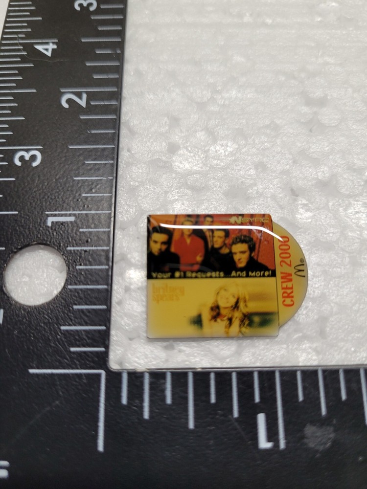 McDonald's LAPEL HAT CREW PIN NSYNC & BRITNEY SPEARS 2000