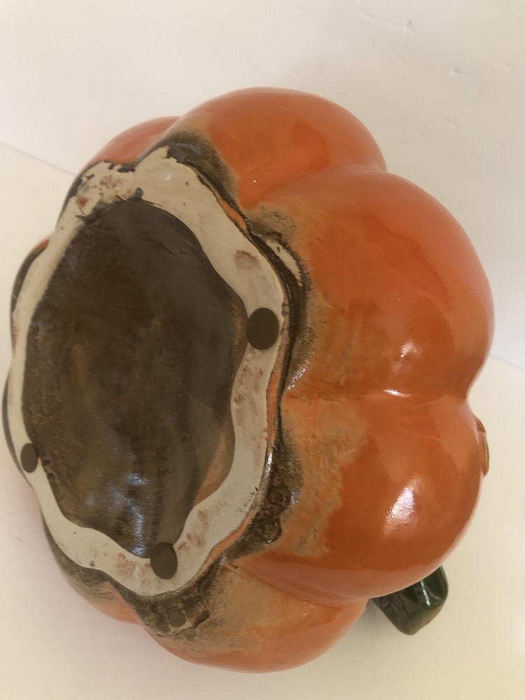 Vintage Ceramic Pumpkin Gourd Pitcher 1999
