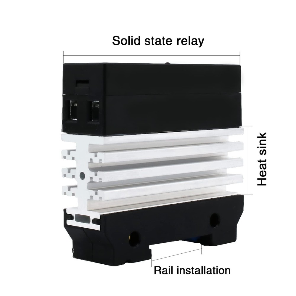 40A DIN Rail DCAC Solid State Relay Heat Sink Input 332V Output 24480V