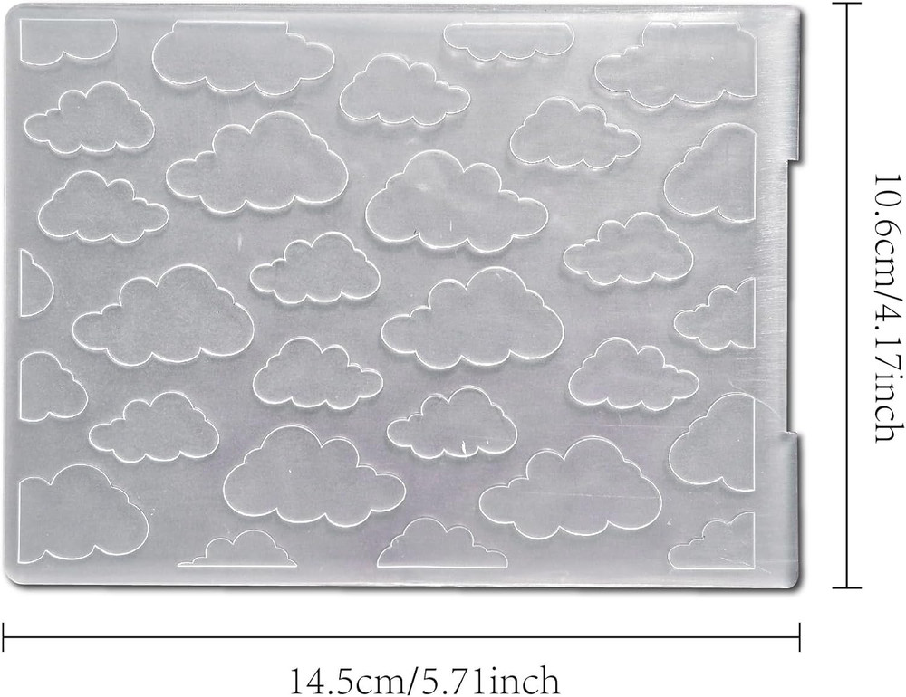 Cloud Plastic Embossing Folders for Card Making Clouds Background Embossing Fold