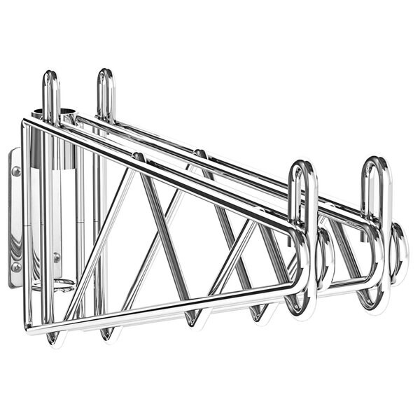 Metro 2WS14C Post-Type Shelf Support for Adjoining Super Erecta Chrome 14" 2pk.