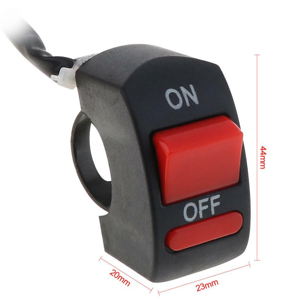 12V-24V Motorcycle Handlebar Switch ON-OFF Button Headlight Flame