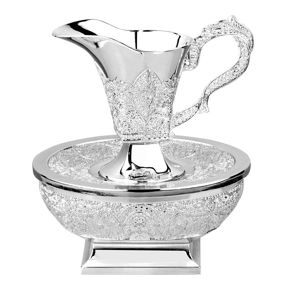 Mayim Achronim Set Silver Plated Filigree Design