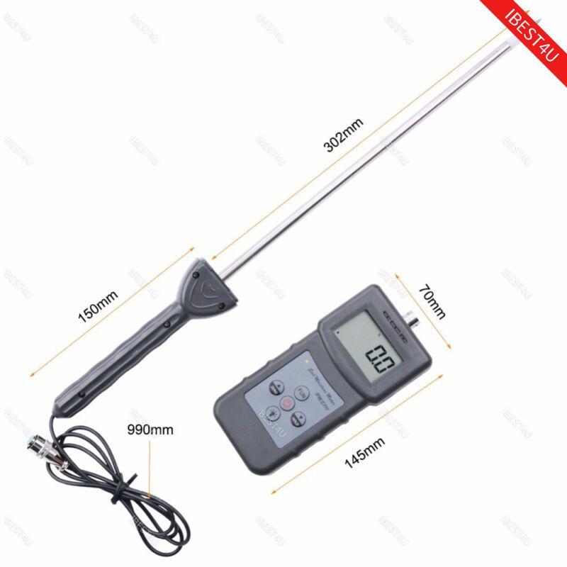 Soil Moisture Meter Analyzer Cement Moisture Testing Gauge 0 to 50% Range