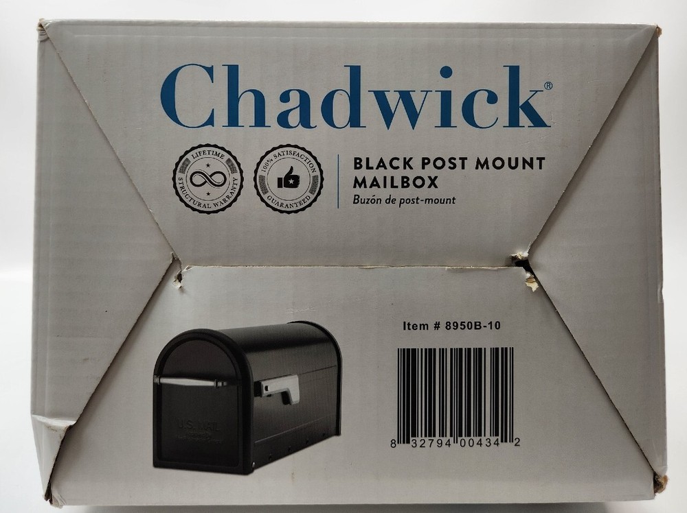 Architectural Mailboxes Black Post Mount Mailbox Rust-Resistant Galvanized Steel