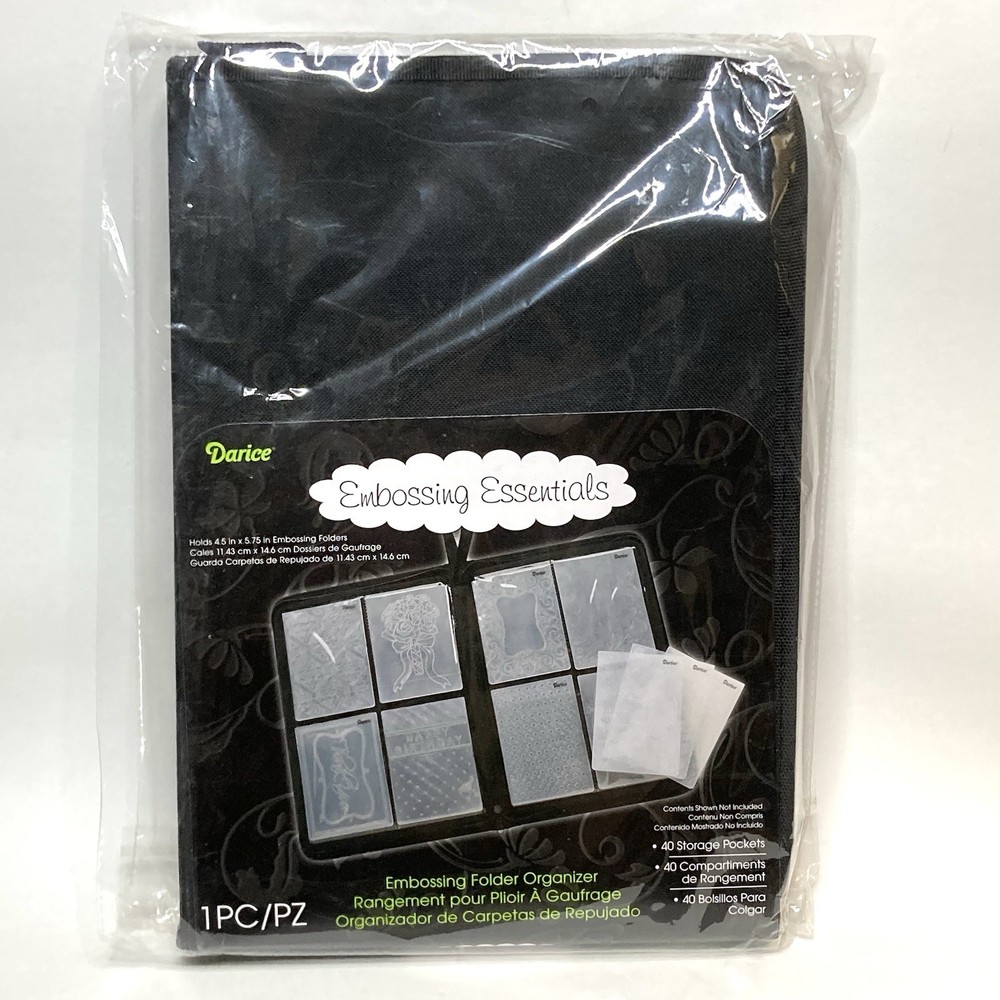 Darice Embossing Essentials Canvas Embossing Folder Organizer 40 Storage Pockets