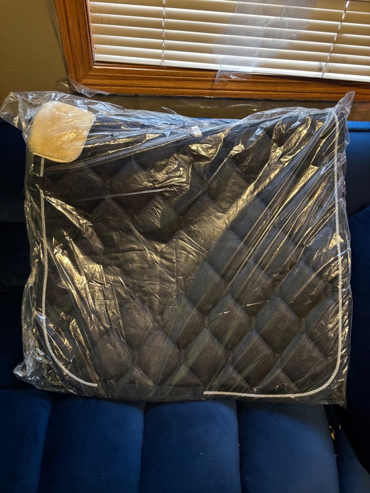 Dark Blue Shiny Dressage Saddle Pad