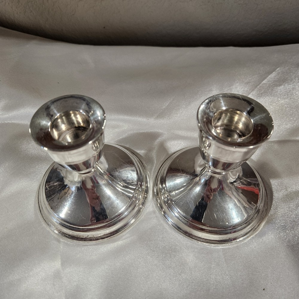 Reed & Barton Sterling Silver .925 Weighted Candlesticks Pair
