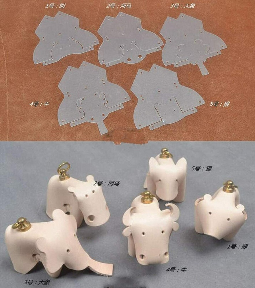5 Animal Style Sewing Pattern PVC DIY Leather Sewing Pattern PVC Template
